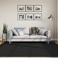 Vloerkleed HUARTE laagpolig zacht wasbaar 200x200 cm zwart - thumbnail