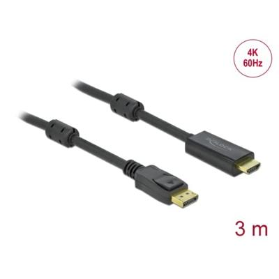 Delock 85957 Actieve DisplayPort 1.2 naar HDMI-kabel 4K 60 Hz 3 m
