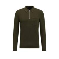 WE Fashion fijngebreide trui olijfgroen - thumbnail