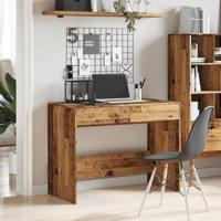 Bureau 101x50x76,5 cm bewerkt hout oud houtkleurig - thumbnail