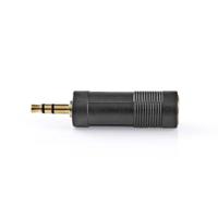 Stereo Audioadapter | 3,5 mm male - 6,35 mm female | 10 stuks | Zwart - thumbnail