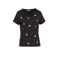 Anna van Toor T-shirt met all over print zwart - thumbnail