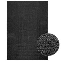 VidaXL Vloerkleed zizur binnen en buiten 160x230cm jute look antraciet - thumbnail