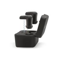 SBS Draadloze Bluetooth-hoofdtelefoon - draadloze hoofdtelefoon met 2,5 uur looptijd, microfoon & laadbox - draadloze hoofdtelefoon voor Apple iPhone mobiele telefoon - zwart - thumbnail