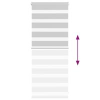 Zebra rolgordijn 55x100 cm stofbreedte 50,9 cm lichtgrijs - thumbnail