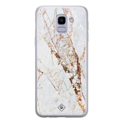 Samsung Galaxy J6 (2018) siliconen hoesje - Marmer goud Samsung Galaxy J6 (2018) siliconen hoesje - Marmer goud