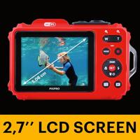 KODAK Pixpro WPZ2 Pack + 2 batterijen + 1 SD-kaart – compacte digitale camera 16 m pixels, waterdicht tot 15 m, schokbestendig, video 720p, LCD-display 2,7 – Li-Ion-batterij – rood - thumbnail