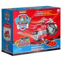 PAW Patrol , Moto Pups Marshall Deluxe terugtrekmotor met wheelie-functie en figuur - thumbnail