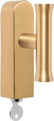 Formani Edward van Vliet NOUR EV102-DLOCK-O draaikiepgarnituuur afsluitbaar - PVD mat goud