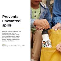 Klean Kanteen KlK 12oz Classic Narrow met flipsportdop Drinkfles Leopard Print 355ml - thumbnail