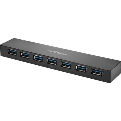 Kensington USB 3.0 7-Poorten Hub, Overdrachtsnelheden Tot 5 Gbps - 3 Ampsère Om Smartphones En Tablets Snel Op Te Laden, Plug & Play-Installatie, Compatible Met HP, Dell, Windows, Macbook, K39123EU