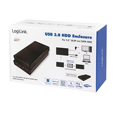 LogiLink UA0284 behuizing voor opslagstations HDD-behuizing Zwart 3.5