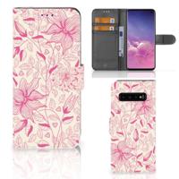 Samsung Galaxy S10 Hoesje Pink Flowers - thumbnail
