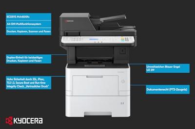 Kyocera ECOSYS MA 4500 fx Multifunctionele printer Laser, kleur Zwart/wit A4 Printen, scannen, kopiëren, faxen Duplex, LAN, USB