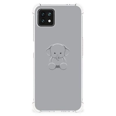 OPPO A53 5G | A73 5G Stevig | Bumper Hoesje | Grijs Baby Olifant OPPO A53 5G | A73 5G Stevig | Bumper Hoesje | Grijs Baby Olifant