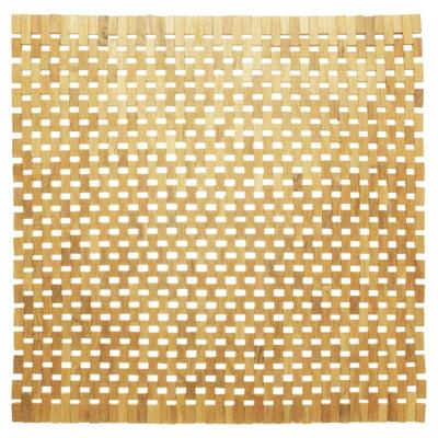 Badmat Woodblock Teak 60x60 cm Bruin