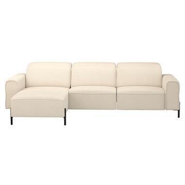 Hoekbank Dave links - elektrisch verstelbaar - crème