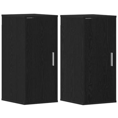 Schoenenkasten 32x35x70 cm spaanplaat 2 st zwart eikenkleurig Schoenenkasten 32x35x70 cm spaanplaat 2 st zwart eikenkleurig