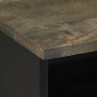 Nachtkastjes 2 st 40x33x46 cm massief mangohout zwart - thumbnail