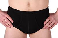 2-pak heren slip zwart, M3000 - Met gulp - Ouderwets ondergoed - ondergoed heren - thumbnail