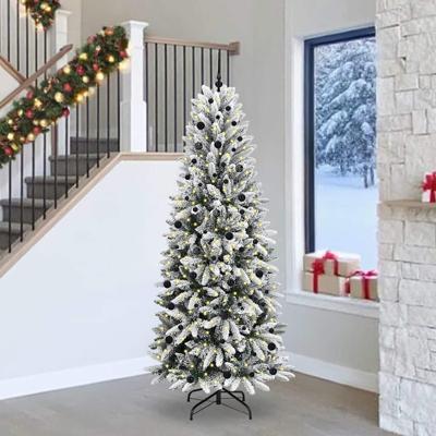 VidaXL Kunstkerstboom wit 240 cm pvc en plastic en staal en pe