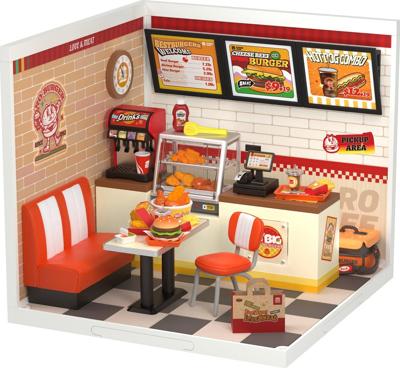 Robotime Super Store Yum Yum Burgers Modelbouw Miniatuur Knutselen