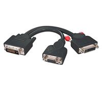 LINDY DVI splitterkabel VGA & DVI-D zwart Dual Link DVI-I M > VGA F + DVI-D F Dual Link - thumbnail