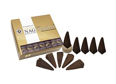 Golden Nag Chandan Wierookkegels (1 pakje)