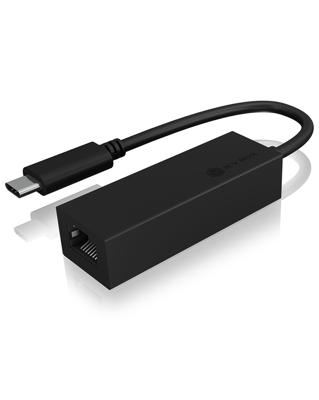 ICY BOX IB-LAN100-C3 USB 3.0 Type-C® zu Gigabit Ethernet LAN Adapter Netwerkadapter Gigabit-LAN (1 Gbit/s), USB-A 3.2 Gen 1