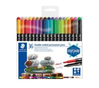 Viltstift staedtler perm dubbele punt 36st ass - thumbnail