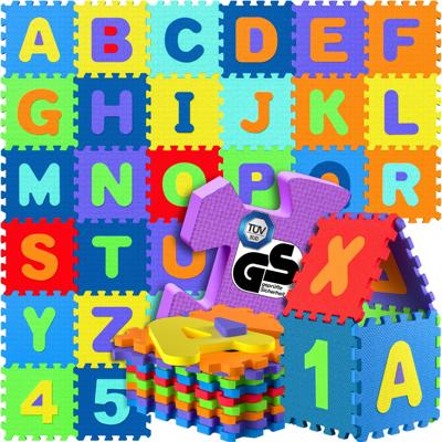 Puzzelmat 86 delig met getallen en letters Multicolor