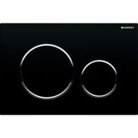 Geberit Sigma 20 bedieningspaneel glans zwart/chroom voor Sigma reservoirs 8cm (UP720) en 12cm (UP320) - thumbnail
