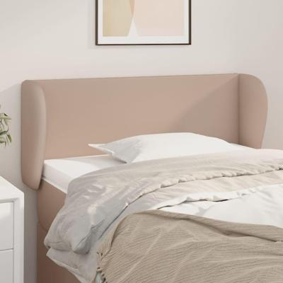 Hoofdbord met randen 93x23x78/88 cm kunstleer cappuccinokleur - thumbnail