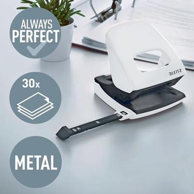 Perforator Leitz WOW 5008 NeXXt metaal 30 vel wit