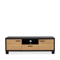 TV dressoir (152cm) Monaco - Combi bruin/zwart - thumbnail