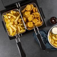 Princess 185000 Friteuse met koudezone 3270 W Zwart, Zilver (mat) - thumbnail