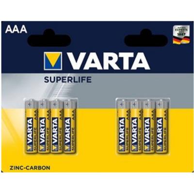 Varta aaa superlife zink-carbon batterijen per 8