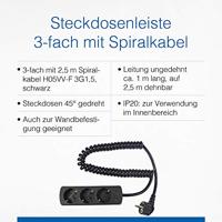 AS Schwabe 11432 Stekkerdoos Zwart Randaarde stekker 1 stuk(s) - thumbnail