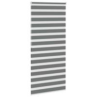 VidaXL Zebra rolgordijn 100x200 cm stofbreedte 95,9 cm donkergrijs - thumbnail