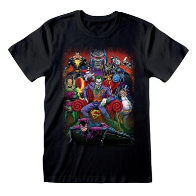 T-Shirt met Korte Mouwen DC Comics Villains Zwart Unisex - Maat: L