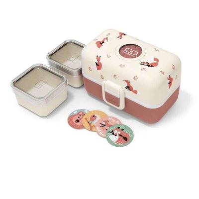 Kinderlunchbox - MONBENTO - 3 vakken - BPA-vrij - MB Tresor Fox
