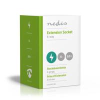 Stekkerdoos | Beschermend contact met aan/uit-schakelaar | 6-wegs | 3,0 m | Zwart - thumbnail