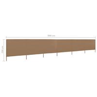 VidaXL Windscherm 6-panelen 800x160 cm stof taupe - thumbnail
