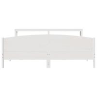 Bedframe zonder matras massief grenenhout wit 200x200 cm - thumbnail