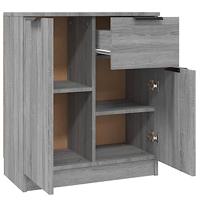 Dressoirs 2 st 60x30x70 cm bewerkt hout grijs sonoma eiken - thumbnail
