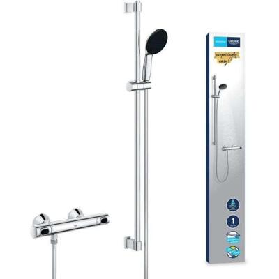 Doucheset - 1 straal - Thermostatische mengkraan - GROHE - 34805001 - Grijs