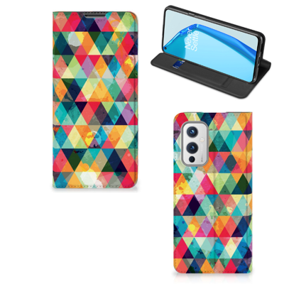 OnePlus 9 | Hoesje met Magneet | Geruit OnePlus 9 | Hoesje met Magneet | Geruit