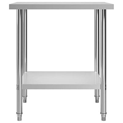 VidaXL Keukenwerktafel 80x60x85 cm roestvrij staal