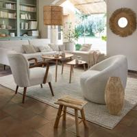 Wandspiegel Atmosphera Jungly Cirkelvormig Natuurlijk Russen (Ø 80 cm) - thumbnail