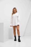 Off The Pitch Oversized Chalk Hemd Dames Wit - Maat XS - Kleur: Wit | Soccerfanshop - thumbnail